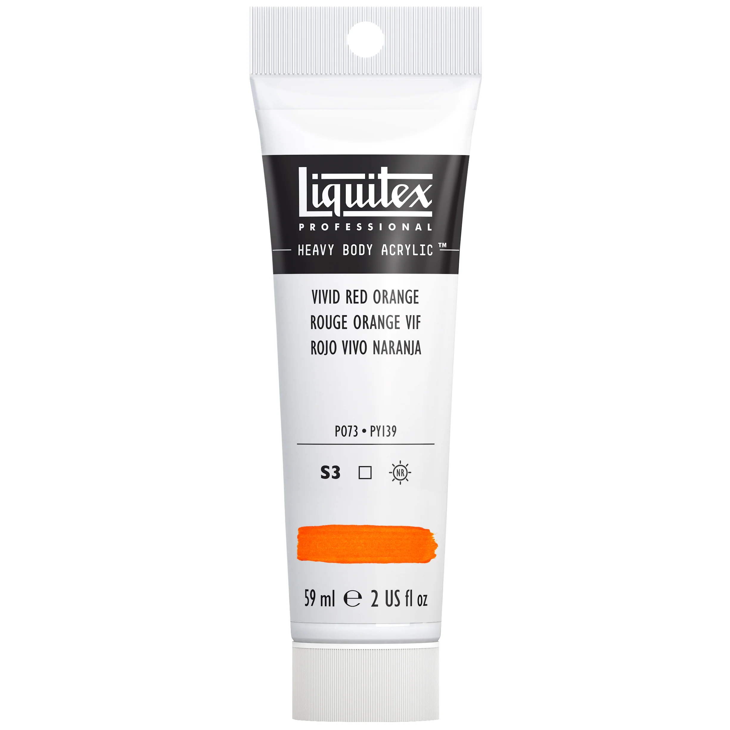Professional Heavy Body Acrylic - Vivid Red Orange - Image 2
