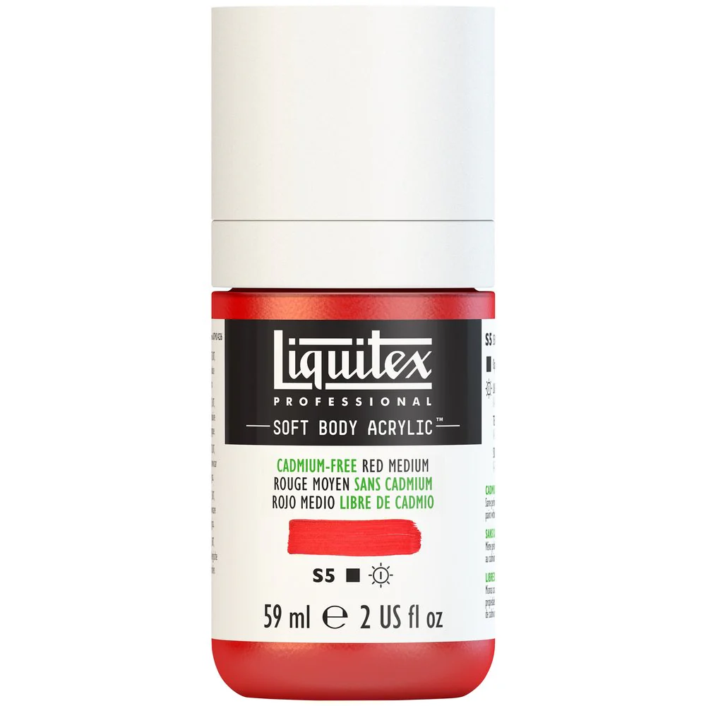 Professional Soft Body Acrylic - Cadmium-Free Red Medium - Universal - Image 2