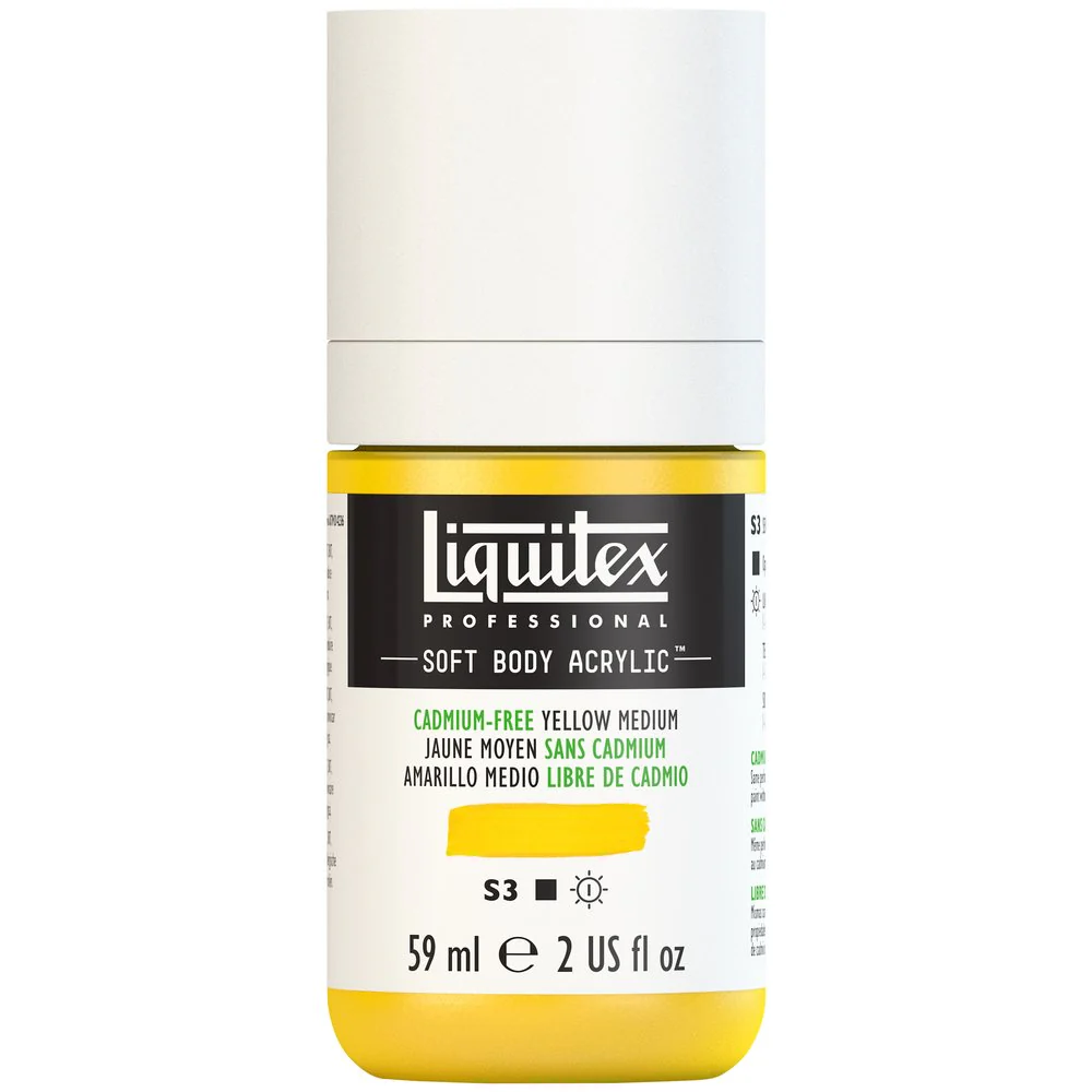 Professional Soft Body Acrylic - Cadmium-Free Yellow Medium - Universal - Image 2