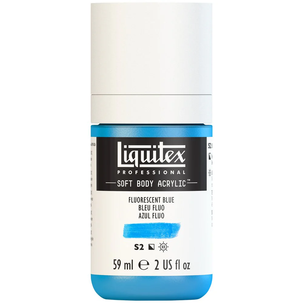 Professional Soft Body Acrylic - Fluorescent Blue - Universal - Image 2