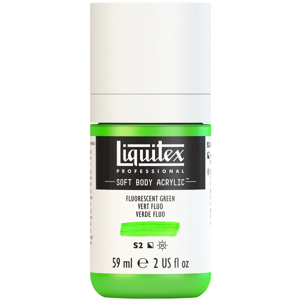 Professional Soft Body Acrylic - Fluorescent Green - Universal - Image 2