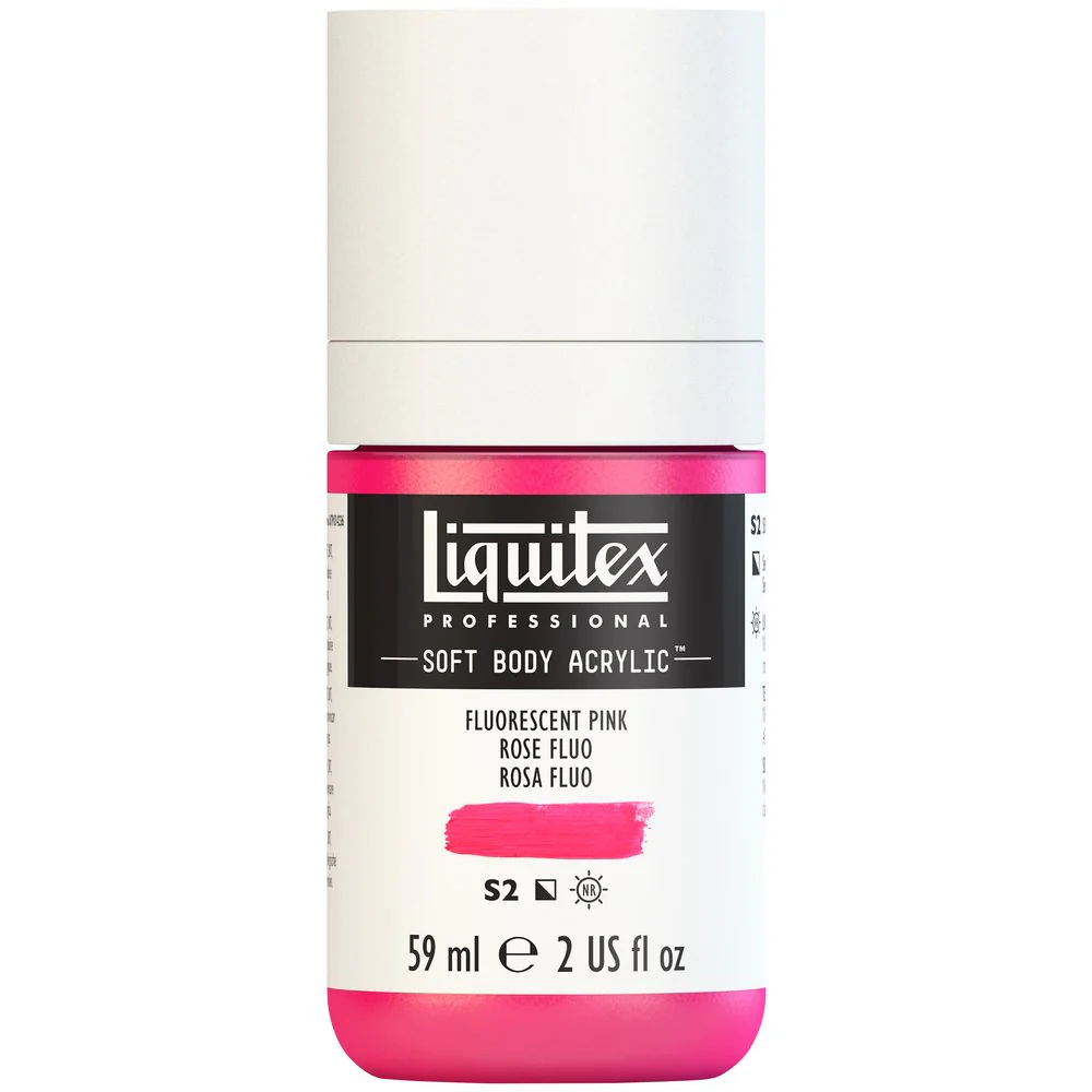 Professional Soft Body Acrylic - Fluorescent Pink - Universal - Image 2
