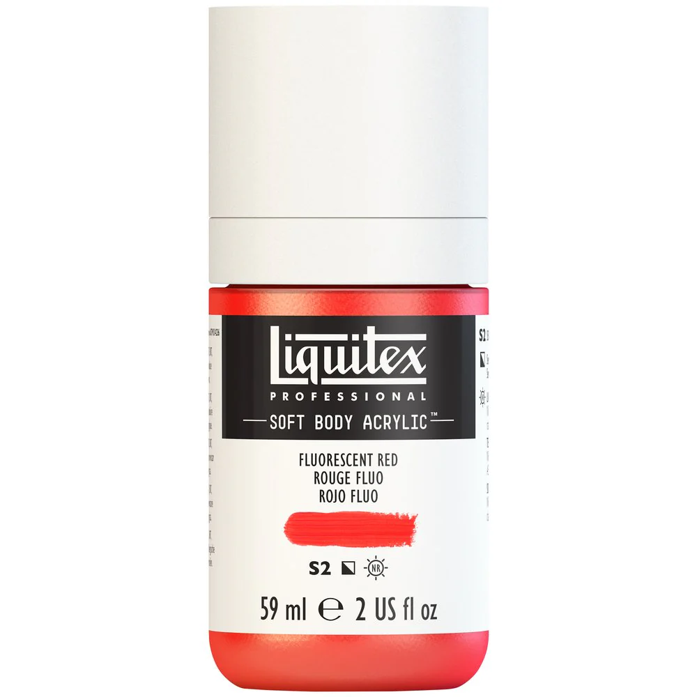 Professional Soft Body Acrylic - Fluorescent Red - Universal - Image 2