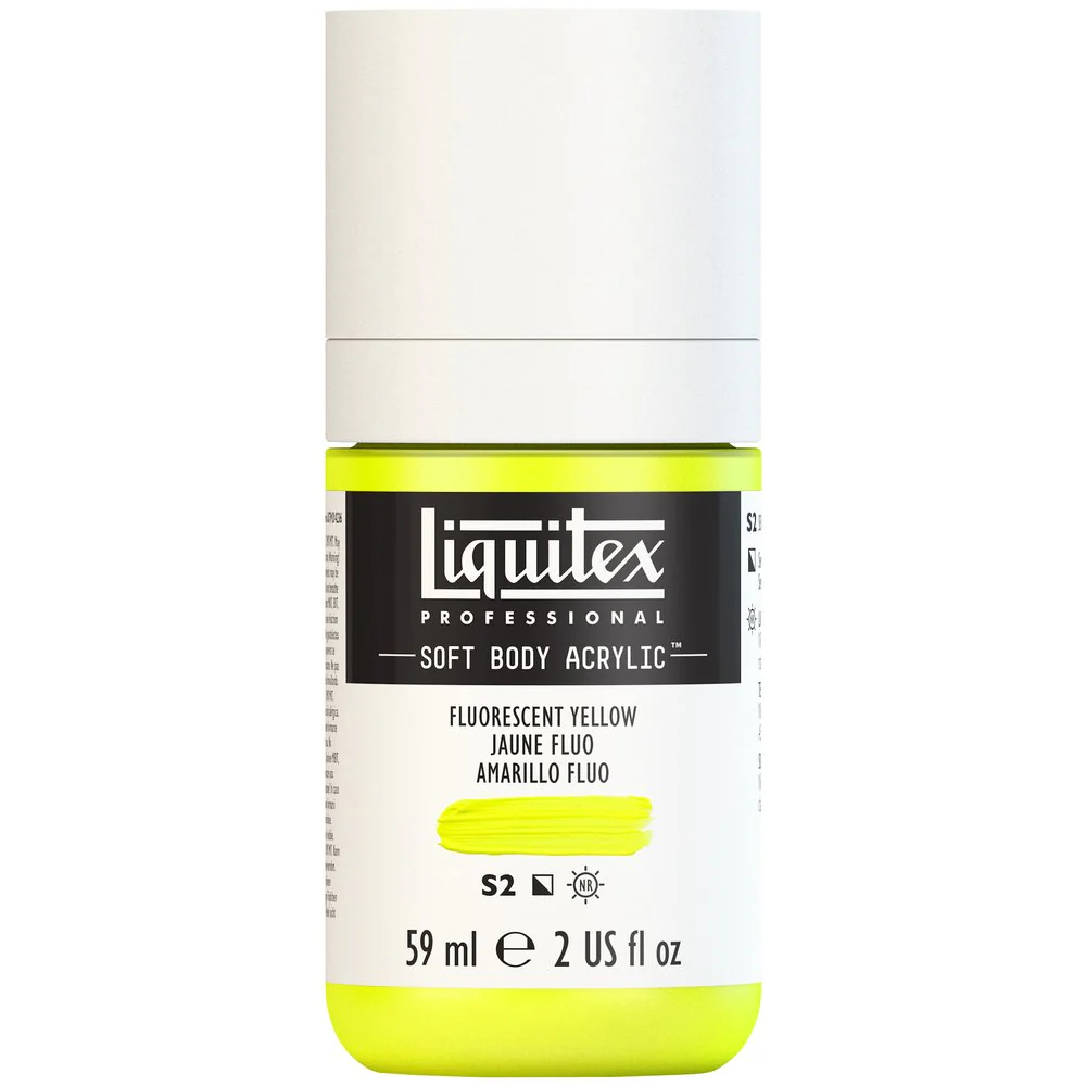 Professional Soft Body Acrylic - Fluorescent Yellow - Universal - Image 2