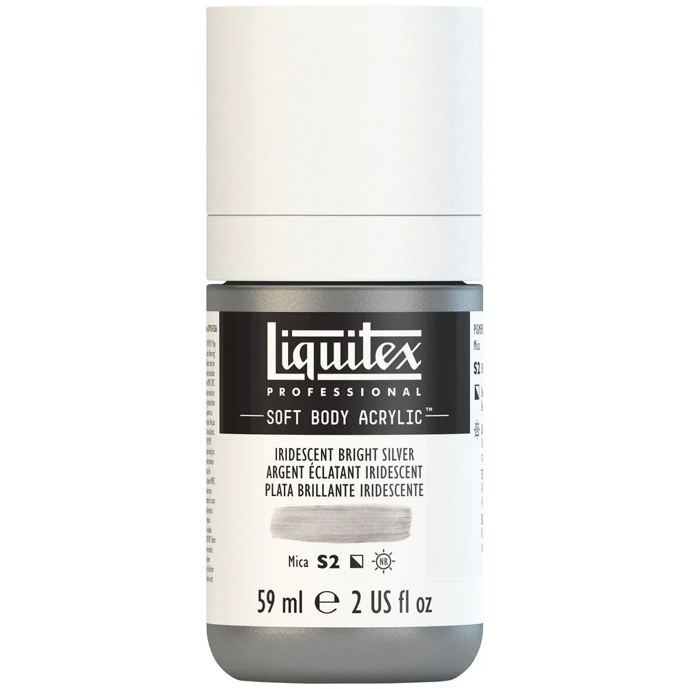 Professional Soft Body Acrylic - Iridescent Bright Silver - Universal - Image 2