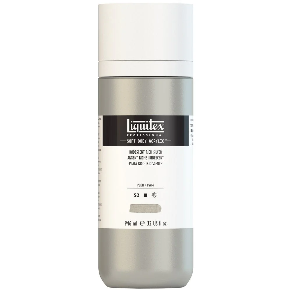 Professional Soft Body Acrylic - Iridescent Rich Silver - Universal - Image 4