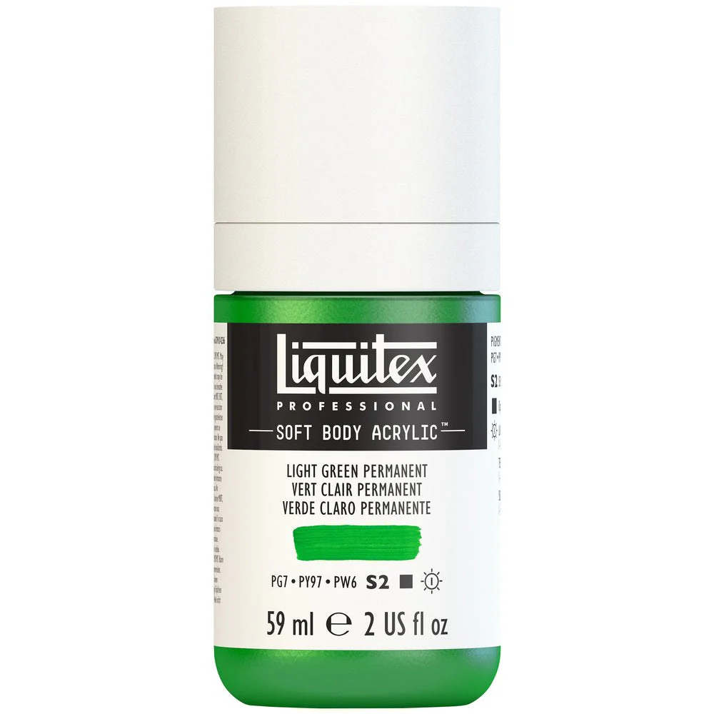 Professional Soft Body Acrylic - Light Green Permanent - Universal - Image 2