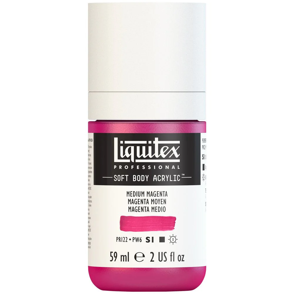 Professional Soft Body Acrylic - Medium Magenta - Universal - Image 2