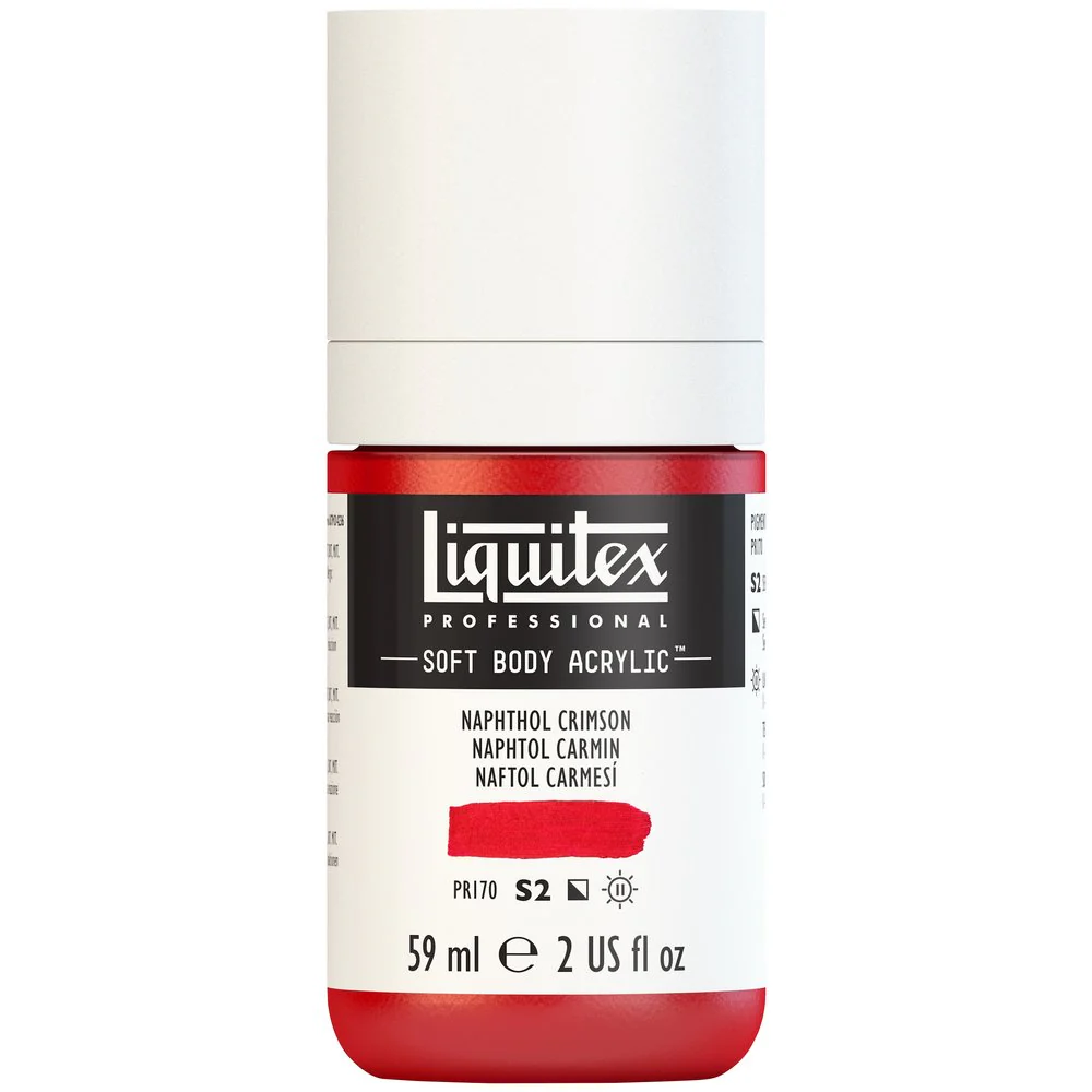 Professional Soft Body Acrylic - Naphthol Crimson - Universal - Image 2