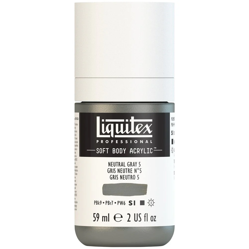 Professional Soft Body Acrylic - Neutral Gray 5 - Universal - Image 2