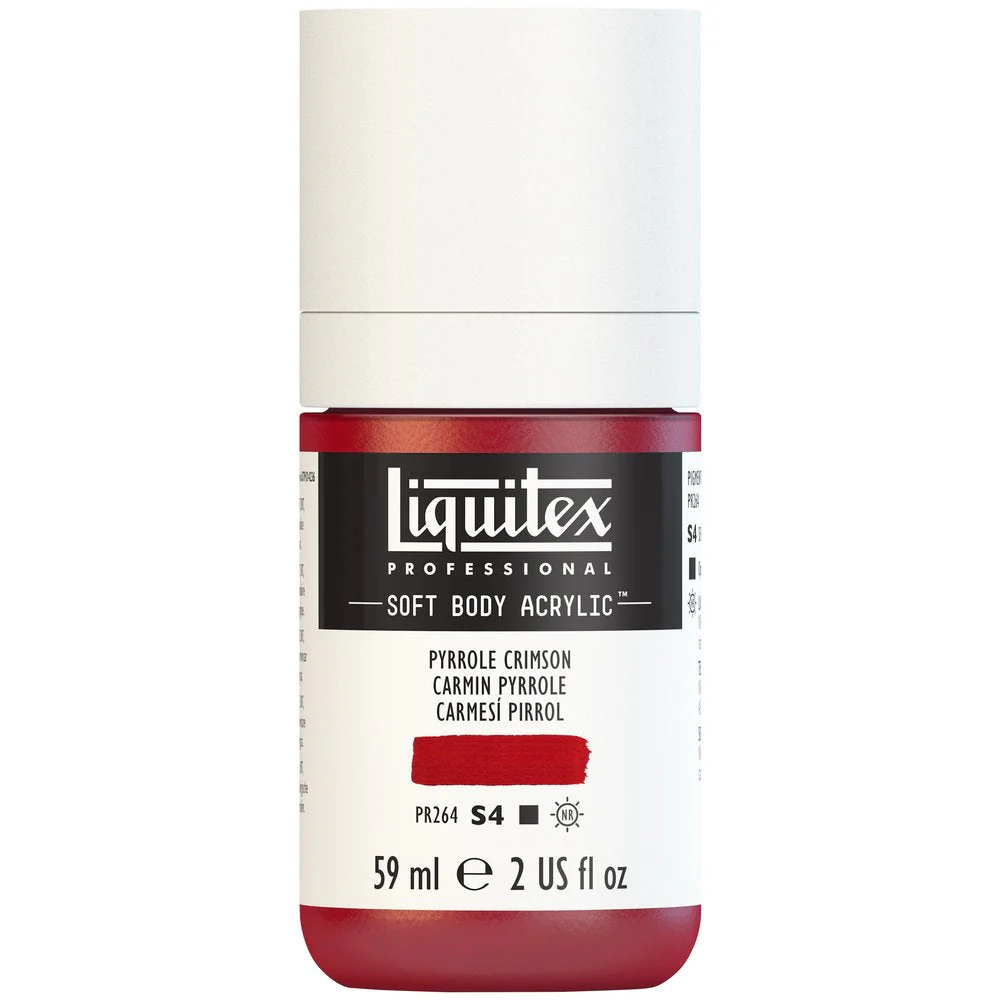 Professional Soft Body Acrylic - Pyrrole Crimson - Universal - Image 2