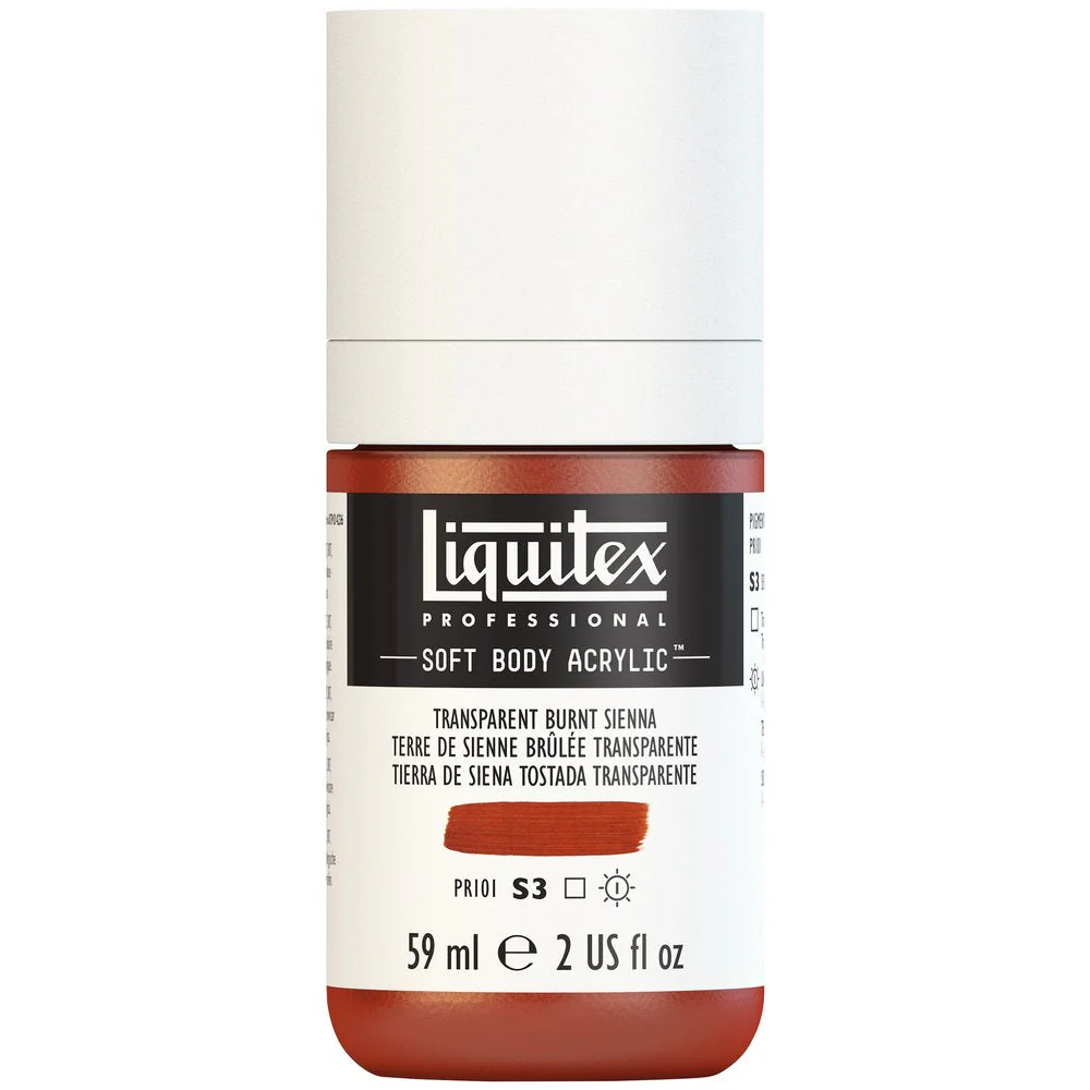 Professional Soft Body Acrylic - Transparent Burnt Sienna - Universal - Image 2