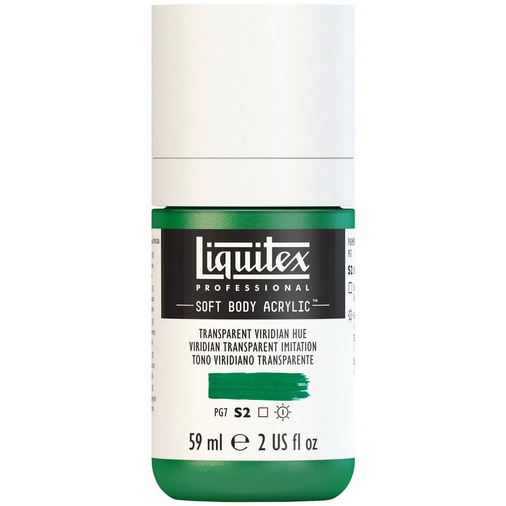 Professional Soft Body Acrylic - Transparent Viridian Hue - Universal - Image 2