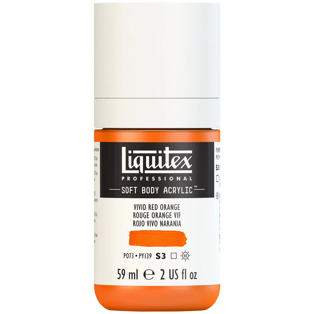 Professional Soft Body Acrylic - Vivid Red Orange - Universal - Image 2