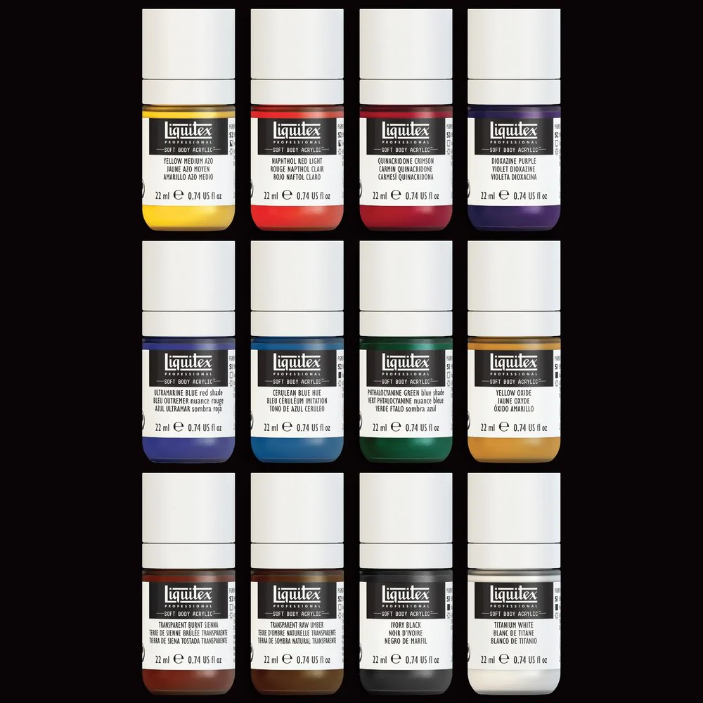 Soft Body Acrylic Set - 12x22ml - Essentials - Image 4